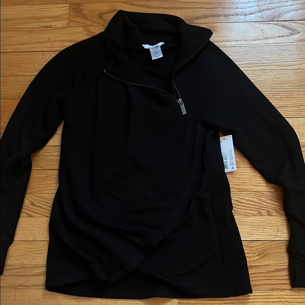 Black Quarter-Zip Pullover